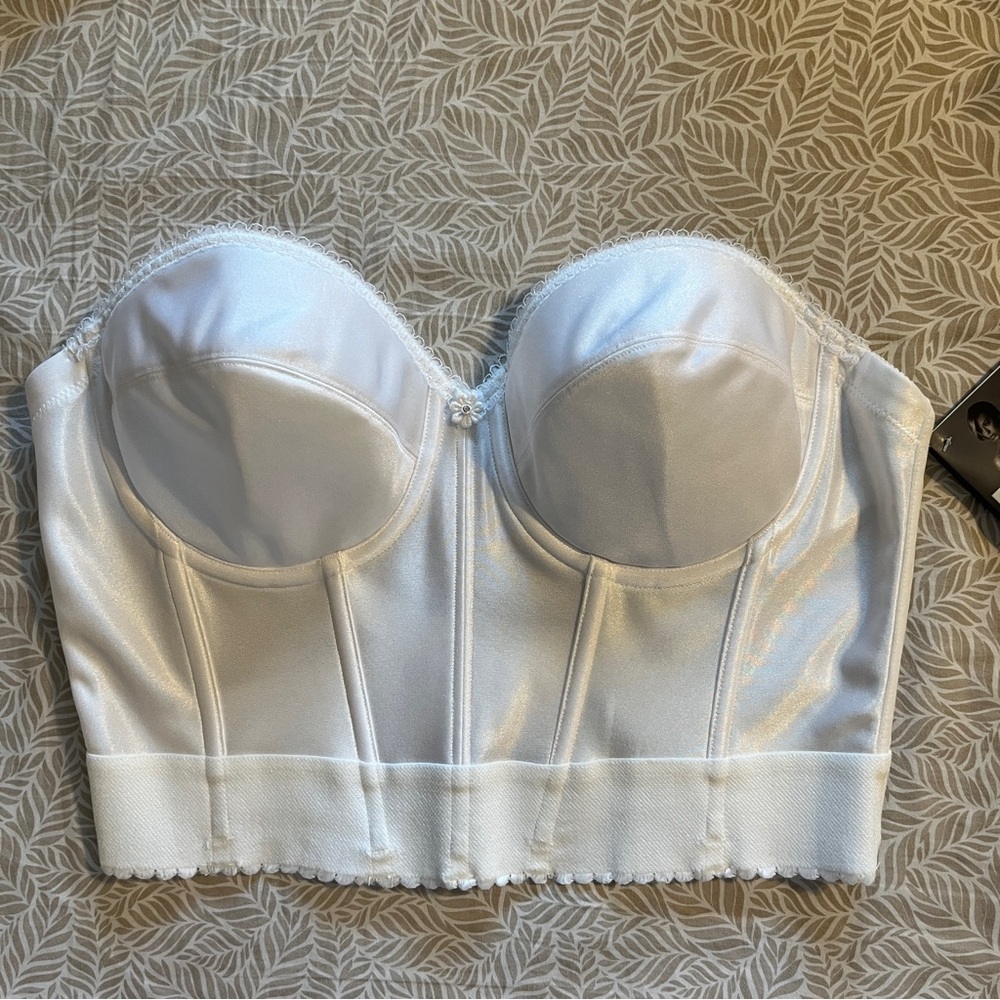 Dominique 36C White Backless Balconet Bridal Bra